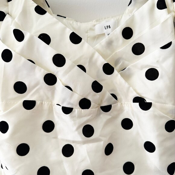 LPA Revolve Polka Dot Puff Sleeves Top - Picture 6 of 8
